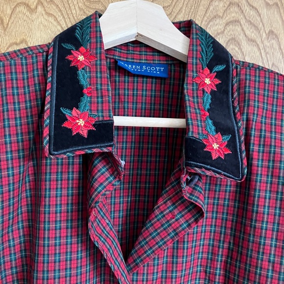🎄🎅🏻🤶🏻Karen Scott Holiday Blouse - Size Medium - Picture 3 of 5